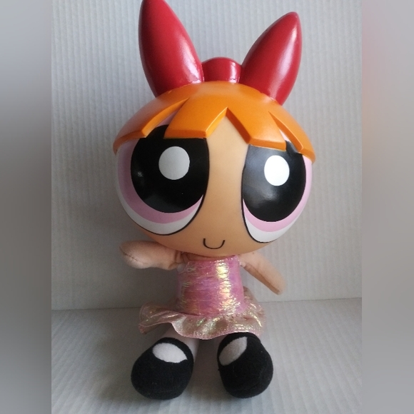 Power Puff Girls Blossom Doll Cartoon Network 12” plastic head and plush body - Picture 10 of 16